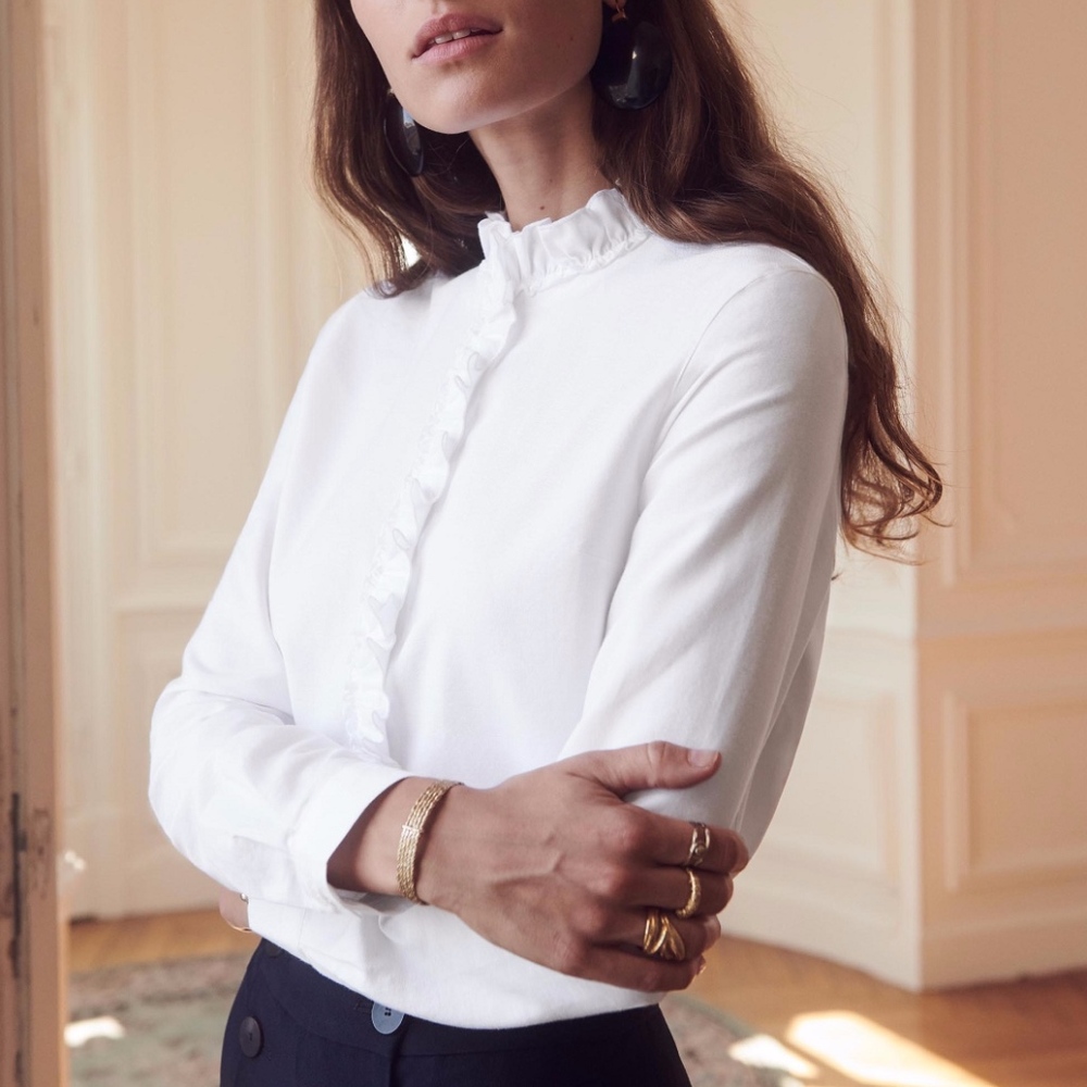 Sezane Solange blouse écru